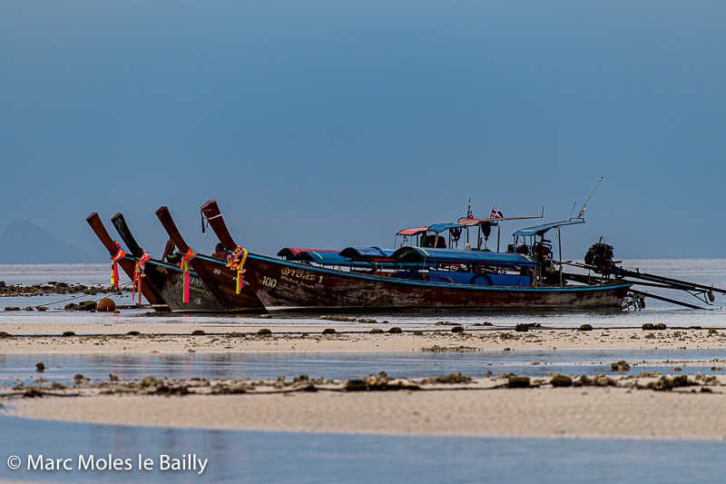 Photography by Marc Moles le Bailly - Asia - Long Tail Boat At Low Tide