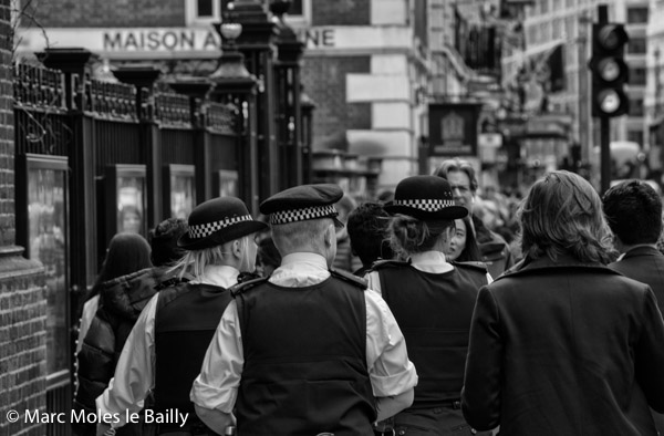 Photography by Marc Moles le Bailly - London - Police On The Road